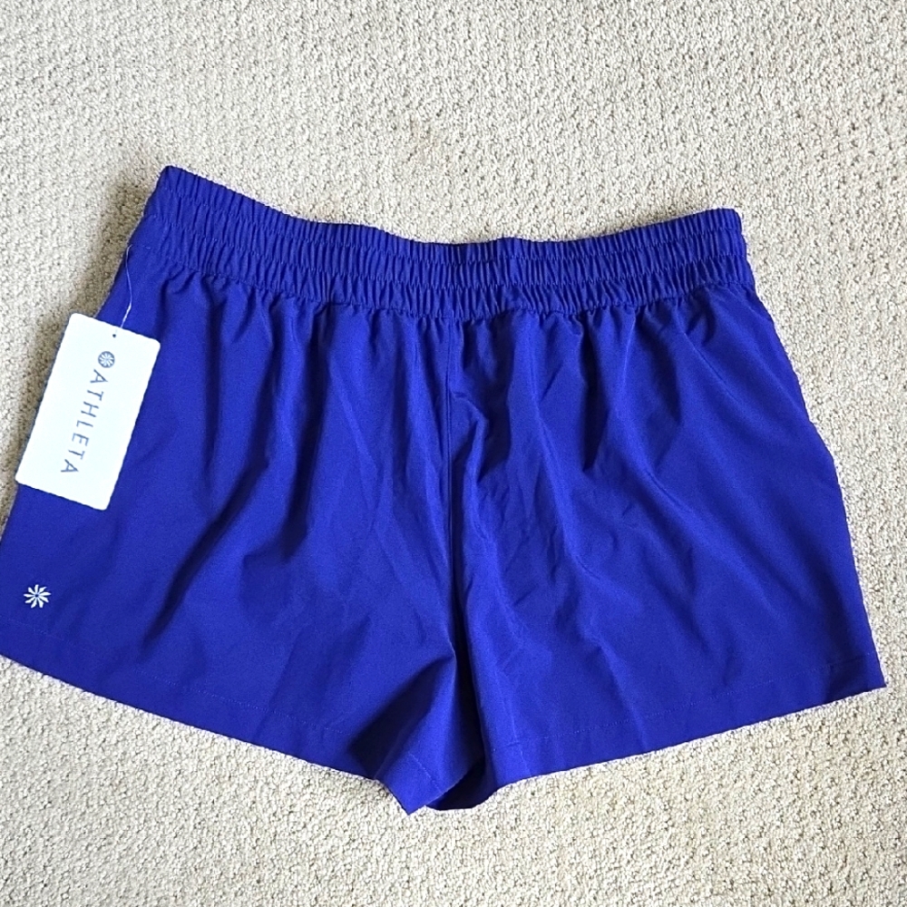 Athleta Women's Weekender High Rise 3" Run Short, Blue, Size Medium, NWT